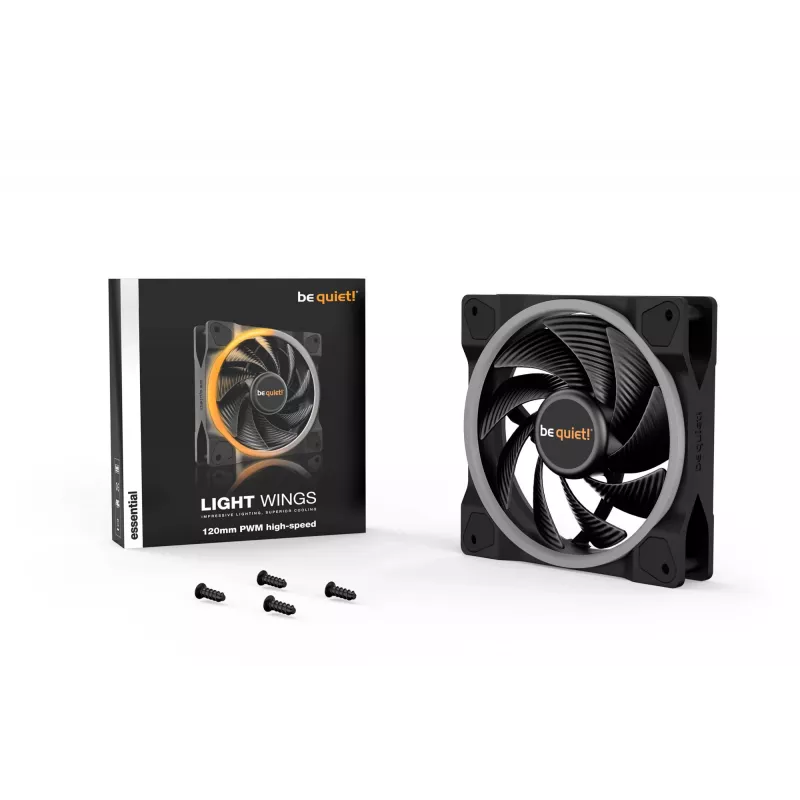 Ventilador be quiet! Light Wings 120mm ARGB PWM High Speed negro