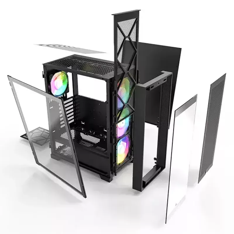 Caja de PC Montech AIR 1000 PREMIUM Midi Tower negra