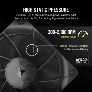 CORSAIR Rx Series iCUE LINK RX120 Kit de ventiladores triple de 120 mm