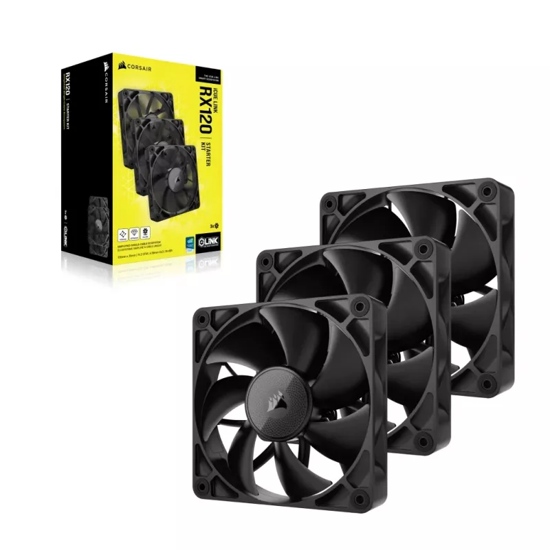 CORSAIR Rx Series iCUE LINK RX120 Kit de ventiladores triple de 120 mm