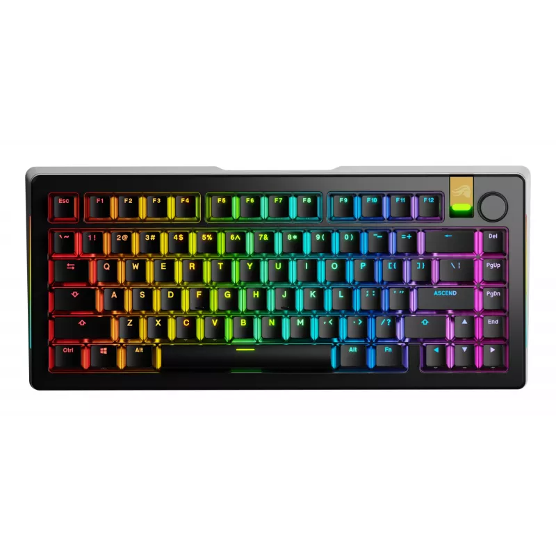 Glorious GMMK 3 Pro HE teclado gaming inalámbrico 75 %, premontado, interruptores Fox HE, ANSI US, negro