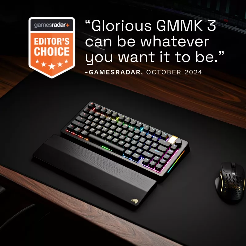 Glorious GMMK 3 Pro HE teclado gaming inalámbrico 75 %, premontado, interruptores Fox HE, ANSI US, negro