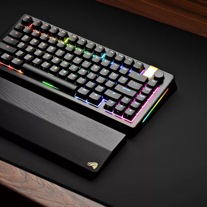 Glorious GMMK 3 Pro HE teclado gaming inalámbrico 75 %, premontado, interruptores Fox HE, ANSI US, negro