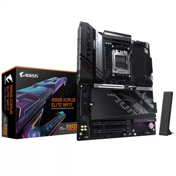 Placa base GIGABYTE B850 AORUS ELITE WIFI7 — AMD B850, socket AM5, ATX, DDR5, 4x DIMM, 256 GB, Wi‑Fi 7, 2,5 Gb LAN