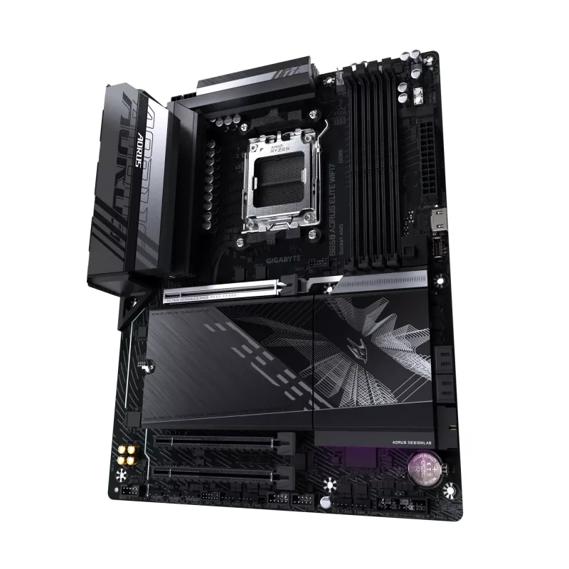 Placa base GIGABYTE B850 AORUS ELITE WIFI7 — AMD B850, socket AM5, ATX, DDR5, 4x DIMM, 256 GB, Wi‑Fi 7, 2,5 Gb LAN