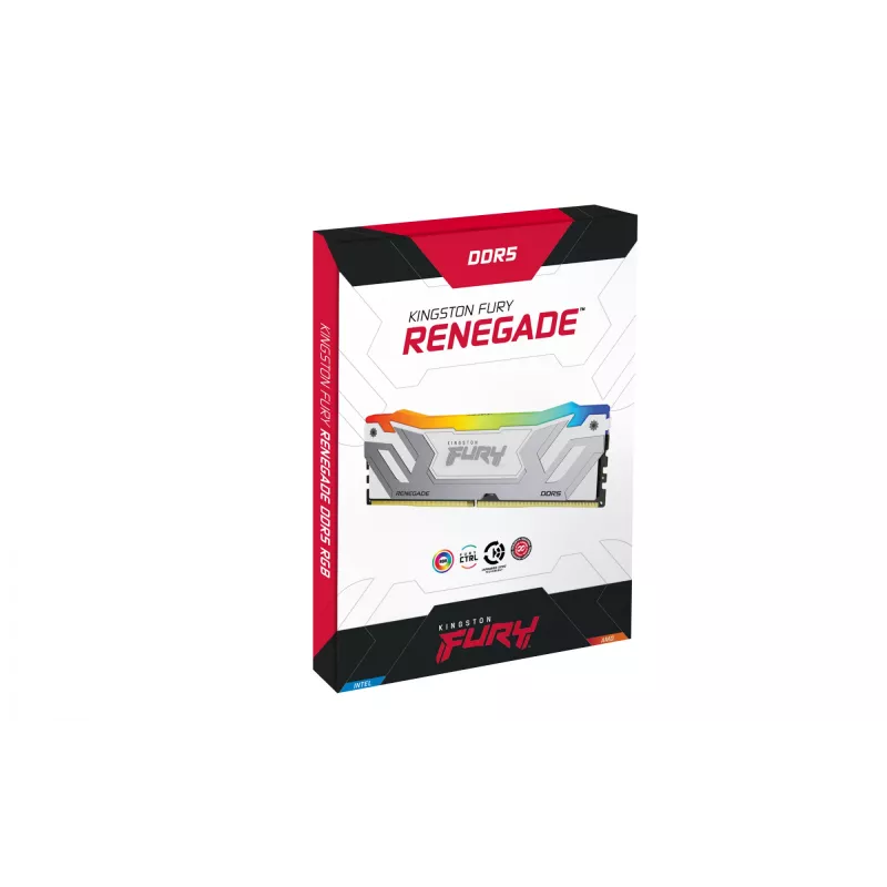 Kingston Technology FURY 48 GB 8400 MT/s DDR5 CL40 CUDIMM (Kit de 2 uds.) Renegade RGB White XMP