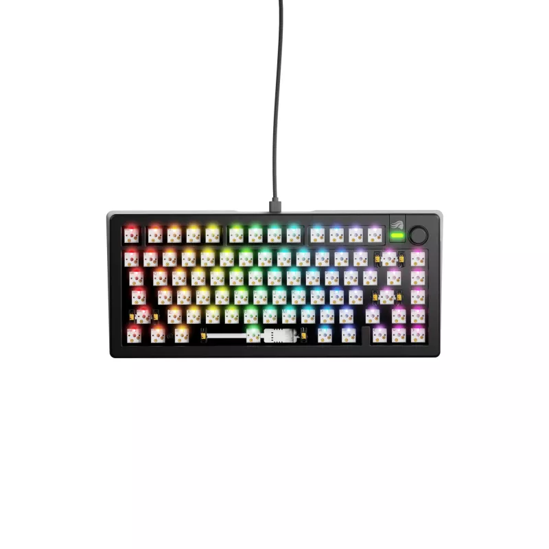 Teclado mecánico GLORIOUS GMMK 3 75% Barebones USB con cable RGB Negro