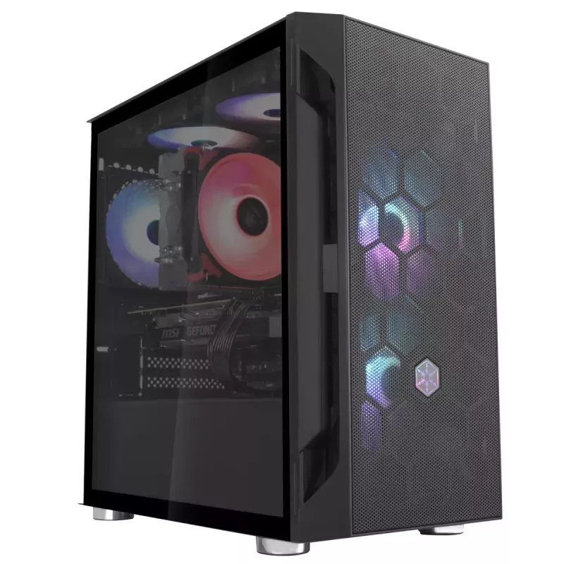 Caja de PC Silverstone FARA H1M Micro Tower Negra