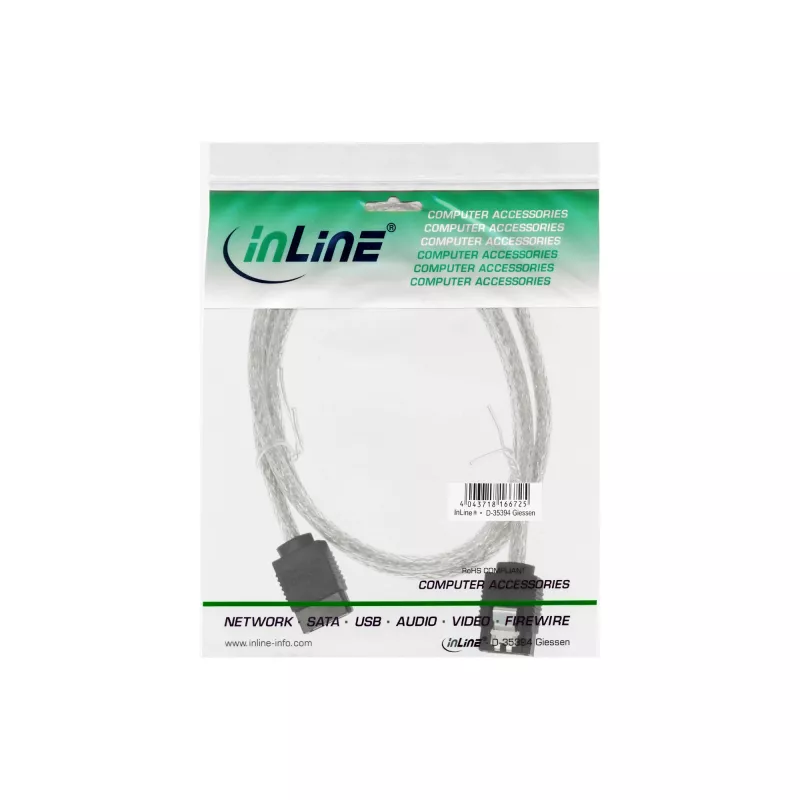 Cable redondo SATA 6Gb/s InLine con bloqueos 0,5m