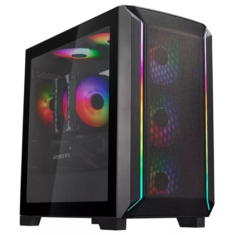 Caja de PC Silverstone FARA 312Z Midi Tower negra