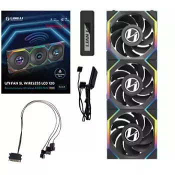 Ventilador Lian Li UNI FAN SL Wireless LCD 120 Reverse Blade
