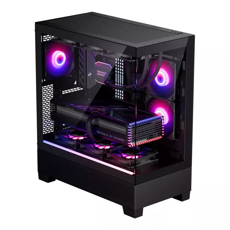 Phanteks XT View PH-XT523V1_DBK01 caja de PC Midi Tower, E-ATX, cristal templado, D-RGB, negro