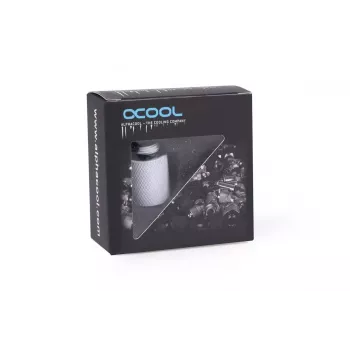 Conector de tubo Alphacool 17568 blanco rosca de 1/4 de pulgada 20 mm de profundidad