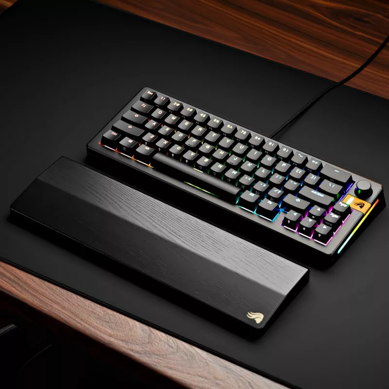 Glorious Gaming GMMK 3 HE 65% Prebuilt con cable negro - US, con cable, USB, mecánico, QWERTY, RGB LED, negro