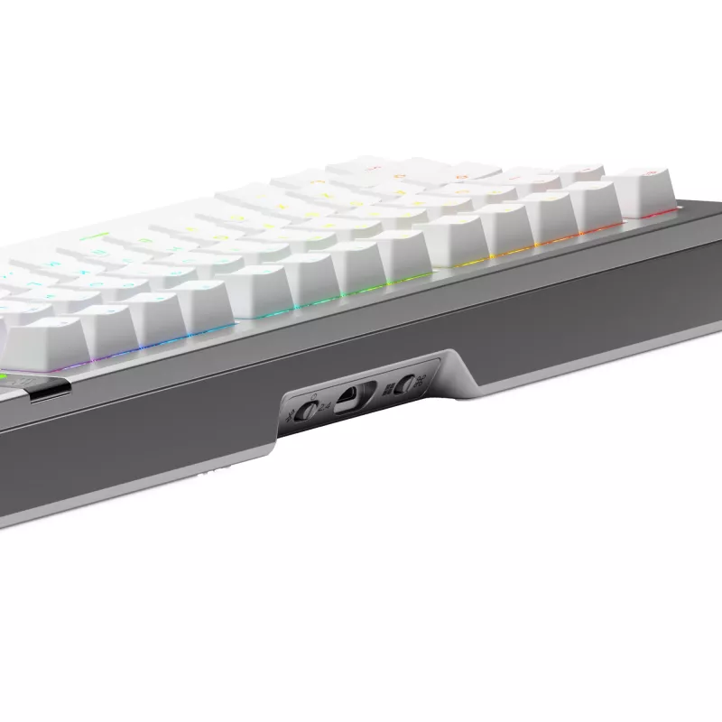 Glorious GMMK 3 Pro 75 % teclado gaming inalámbrico, Pre-Built, switches Fox, US ANSI, plateado
