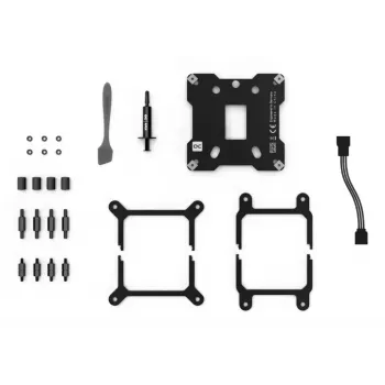 Bloque de agua Alphacool Core 1 LT Aurora Acrílico Cobre Níquel Negro Transparente
