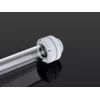 Racor de latón BitsPower BP-DWEML para refrigeración líquida, acabado blanco, rosca de 1/4 de pulgada