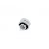 Racor de latón BitsPower BP-DWEML para refrigeración líquida, acabado blanco, rosca de 1/4 de pulgada