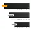 Reposamuñecas GLORIOUS Tela 100 mm negro para teclados — GLO-KB-ACC-WR-CLTH-100-BLK