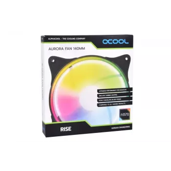 Ventilador Alphacool Rise Aurora 14 cm Negro 2000 RPM 154,1 m³/h