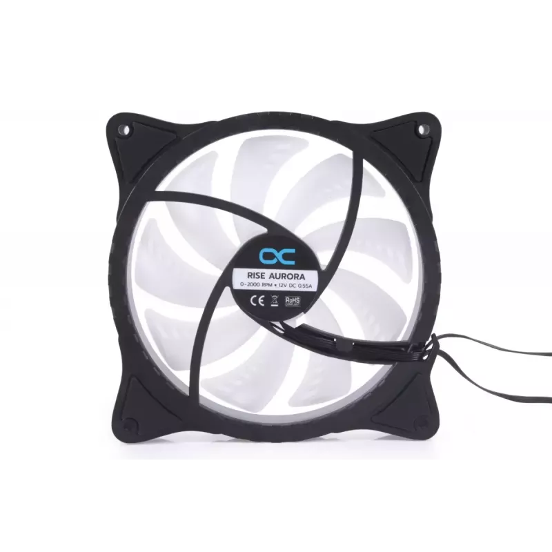 Alphacool Rise Aurora 24837 ventilador de caja PWM, 140 mm, negro