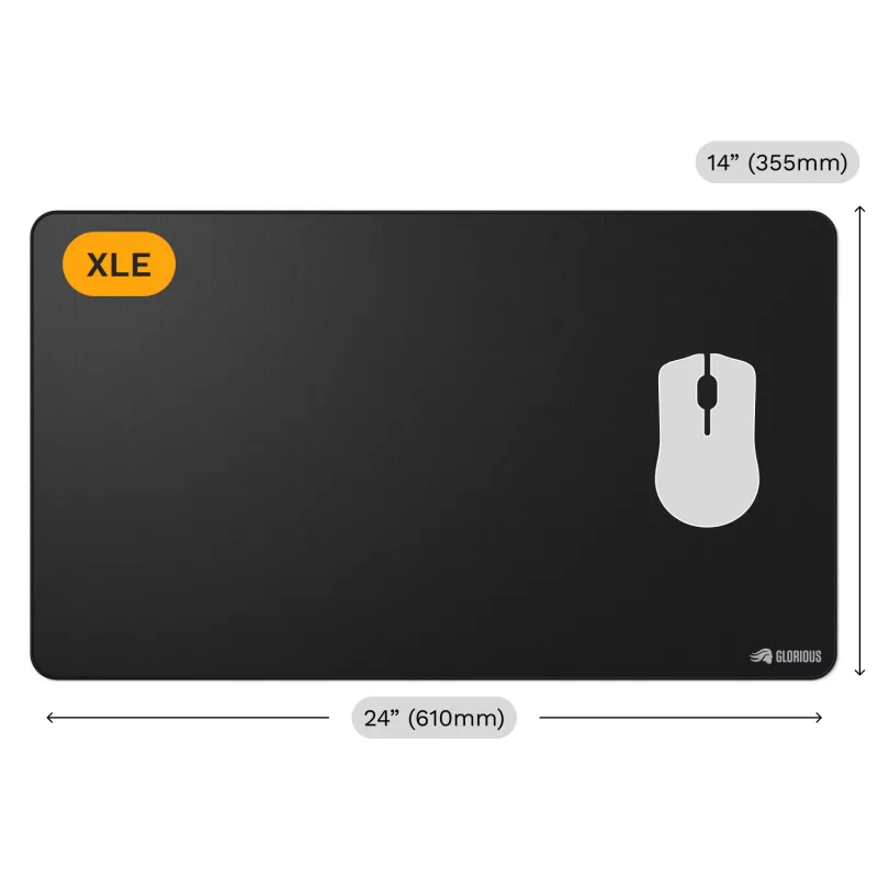 Alfombrilla de ratón Glorious Gaming Glorious Mouse Pad 2 XL Extended Stitched negra