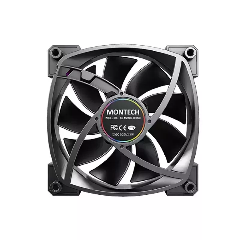 Módulo de ventilador Montech AX120 PWM 120mm 12V negro 3-Pin 4-Pin