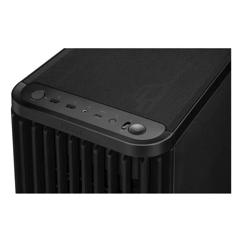 ASUS ProArt PA401 Wood Edition TG PWM 90DC00M0-B39000 caja para PC, Midi Tower, ATX, cristal templado, 2x USB 3.2, negra