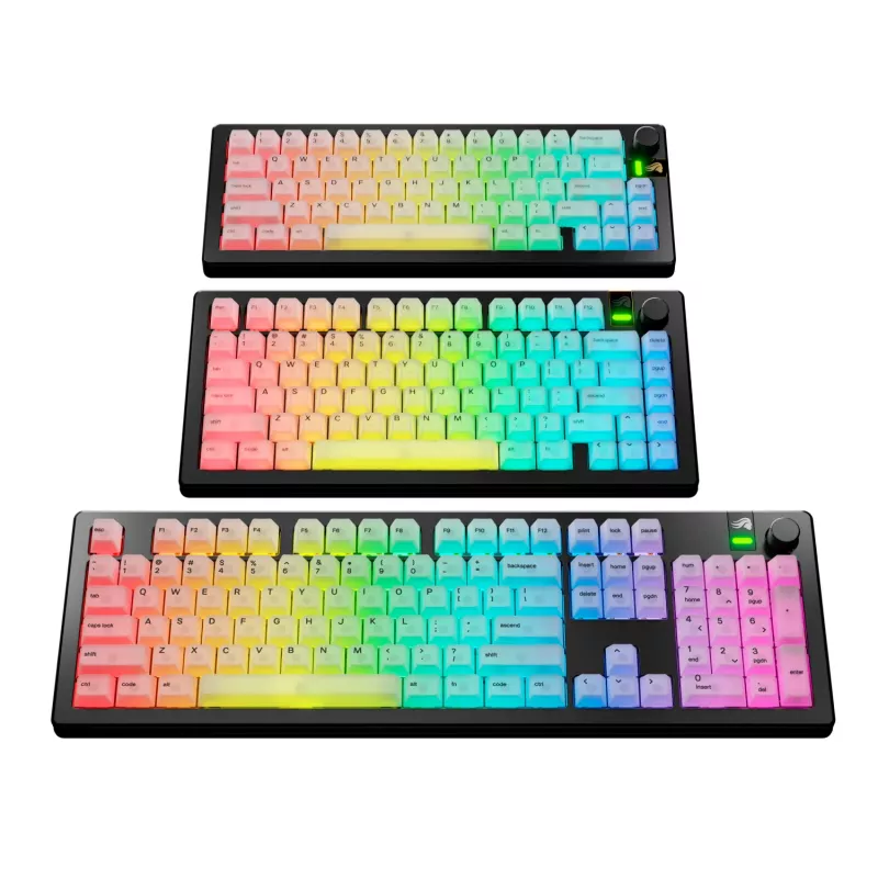 Teclas GLORIOUS Polychroma V2 RGB diseño US — set de repuesto para teclados mecánicos