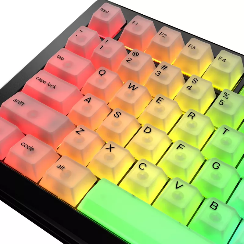 Teclas GLORIOUS Polychroma V2 RGB diseño US — set de repuesto para teclados mecánicos