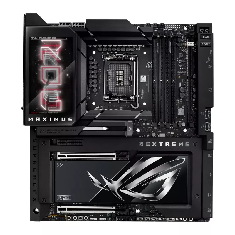 Placa base ASUS ROG MAXIMUS Z890 EXTREME — Intel Z890, LGA 1851, Extended ATX, DDR5, 4 DIMM, Wi‑Fi 7, Ethernet 10 Gb