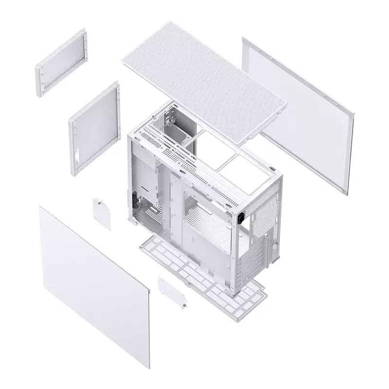 Carcasa de PC Jonsbo D41 MESH Midi Tower blanca