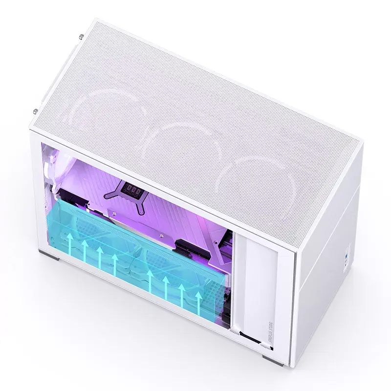 Carcasa de PC Jonsbo D41 MESH Midi Tower blanca