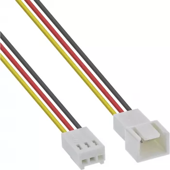 Extensión de cable de ventilador InLine conector macho/hembra Molex de 3 pines, longitud 0,30 m