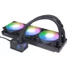 Refrigeración líquida todo en uno Alphacool 13074 — ventilador de 120 mm, 3 ventiladores, 2500 rpm, tubos de 40 cm, radiador de cobre, Multi-LED, negra