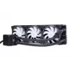 Refrigeración líquida todo en uno Alphacool 13074 — ventilador de 120 mm, 3 ventiladores, 2500 rpm, tubos de 40 cm, radiador de cobre, Multi-LED, negra