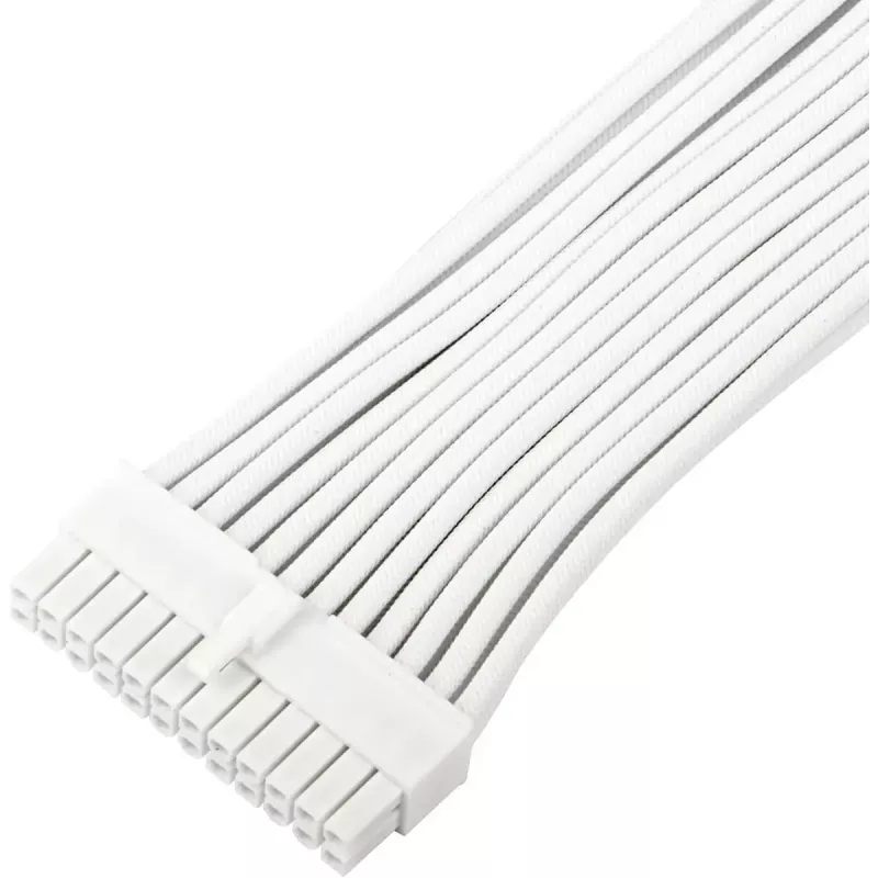 Cable de extensión para fuente de alimentación SILVERSTONE 24 pines ATX SST-PP07E-MBW-V2 30 cm blanco