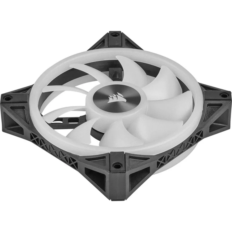 Kit de doble ventilador CORSAIR iCUE QL140 RGB 140mm PWM con Lighting Node Core