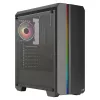 Caja PC Aerocool GENESISV2BK ATX, frontal LED ventilador ARGB 12 cm, negro