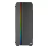 Caja PC Aerocool GENESISV2BK ATX, frontal LED ventilador ARGB 12 cm, negro