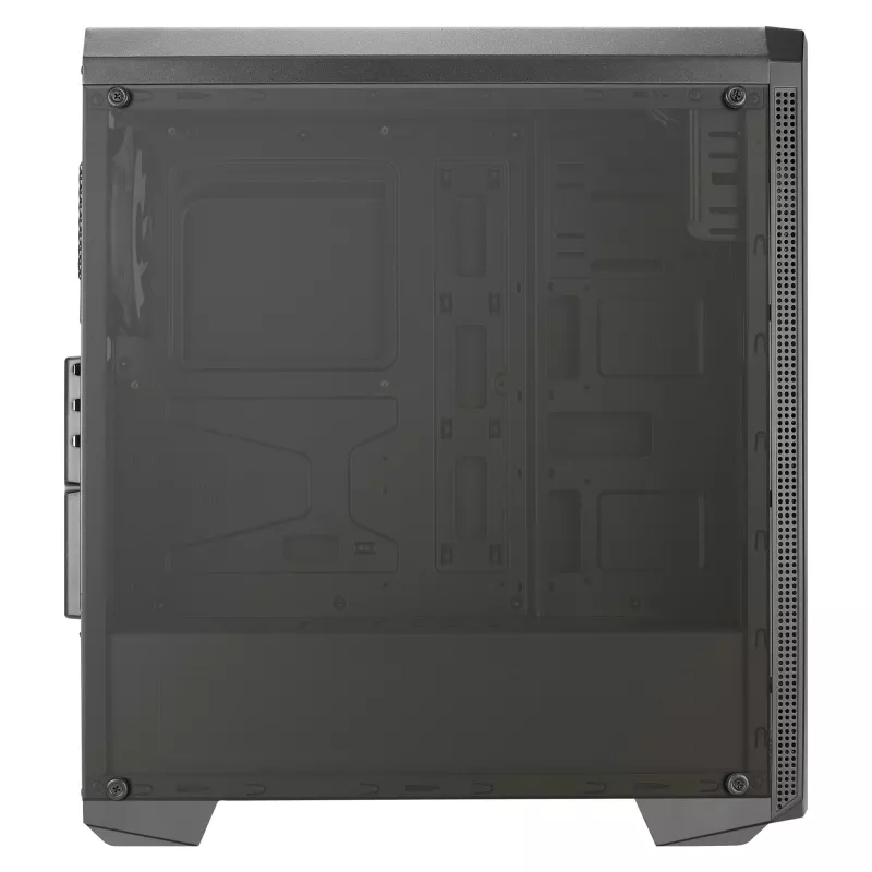 Caja PC Aerocool GENESISV2BK ATX, frontal LED ventilador ARGB 12 cm, negro