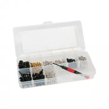 Set de tornillos InLine con destornillador 411 uds.