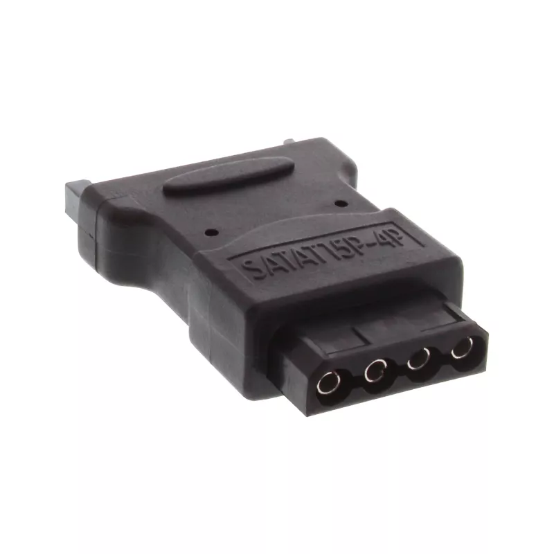 Adaptador de alimentación SATA InLine 1 conector macho Molex 4 pines / conector hembra SATA 15 pines