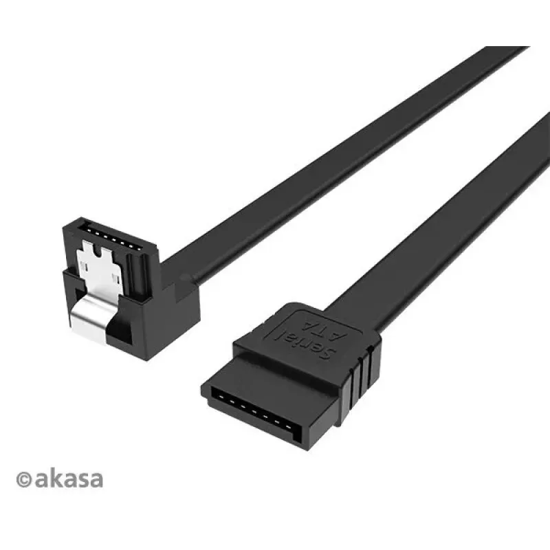 Cable de datos SATA interno Akasa Proslim conector de 90°, 100 cm