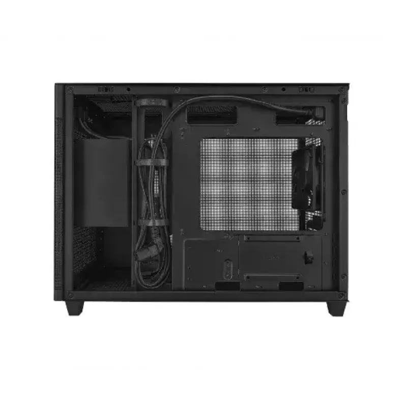 Caja de PC ASUS Prime AP201 MicroATX Mini Tower Negra — compatible con microATX, GPU máx. 338 mm, altura de disipador de CPU 170 mm, 3x bahías de 3,5 pulgadas, USB-A 2x, USB-C 1x
