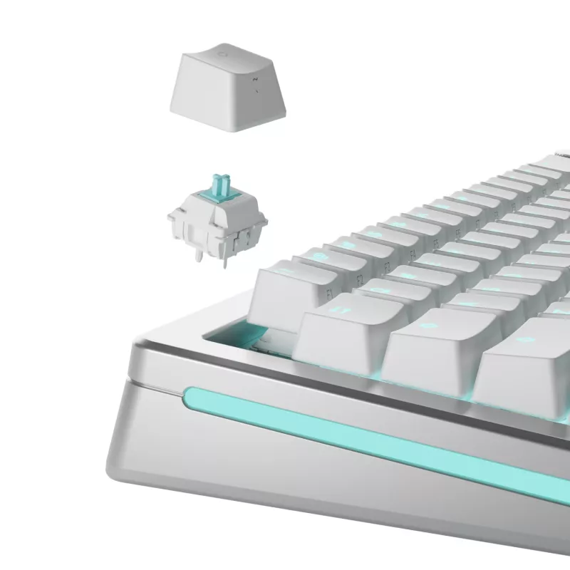 Interruptores de teclado GLORIOUS Lynx Linear Mechanical Switches — 36 uds., policarbonato, cian translúcido