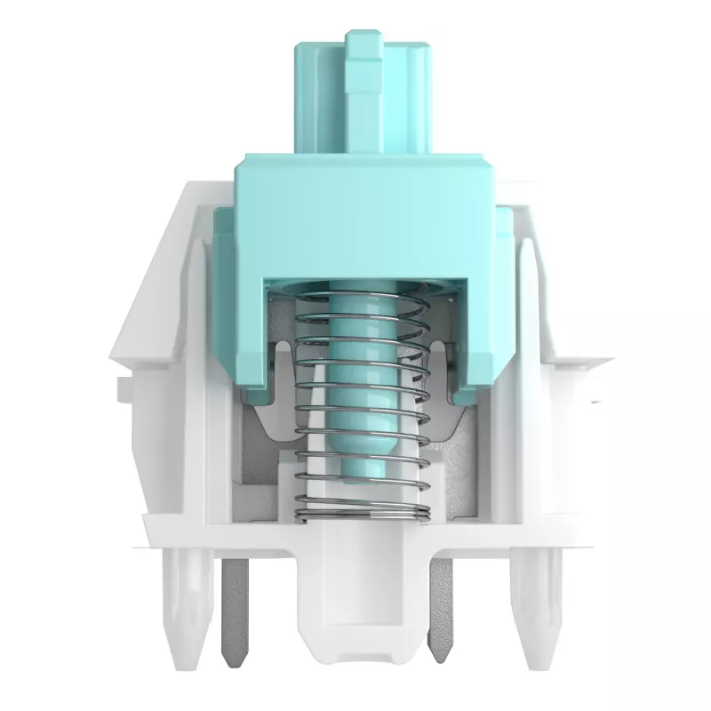 Interruptores de teclado GLORIOUS Lynx Linear Mechanical Switches — 36 uds., policarbonato, cian translúcido
