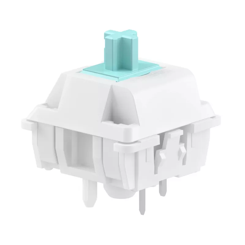 Interruptores de teclado GLORIOUS Lynx Linear Mechanical Switches — 36 uds., policarbonato, cian translúcido