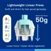 Interruptores de teclado GLORIOUS Lynx Linear Mechanical Switches — 36 uds., policarbonato, cian translúcido