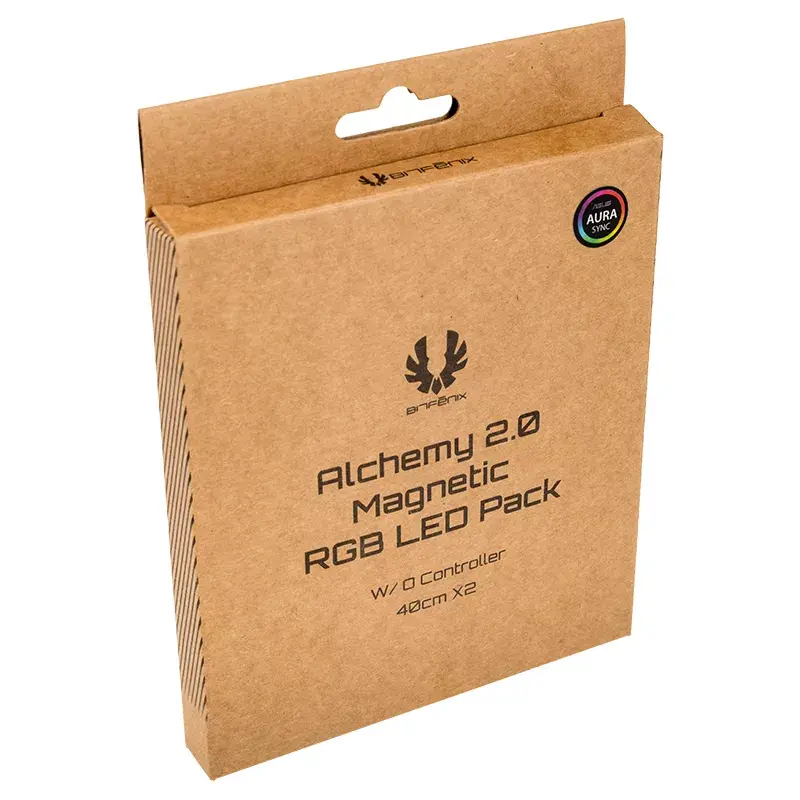 BitFenix Alchemy 2.0 BFA-RGB-80MK42N-RP kit de tiras LED RGB magnéticas, 2x 40 cm, 2x 21 LED